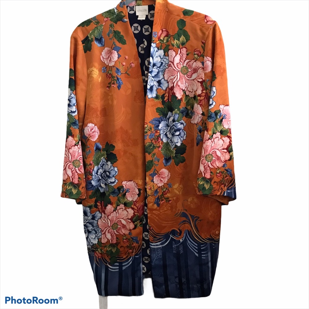 Chico’s Floral Print Kimono Gorgeous